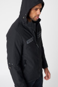 Купить Куртка мужская с капюшоном черного цвета 88601Ch, фото 4
