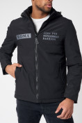Купить Куртка мужская с капюшоном черного цвета 88601Ch, фото 2