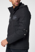Купить Куртка мужская с капюшоном черного цвета 88601Ch, фото 5