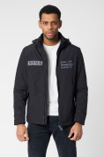 Купить Куртка мужская с капюшоном черного цвета 88601Ch, фото 6