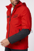 Купить Куртка мужская с капюшоном красного цвета 88601Kr, фото 12