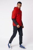 Купить Куртка мужская с капюшоном красного цвета 88601Kr, фото 3