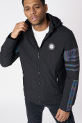 Купить Куртка мужская с капюшоном черного цвета 88602Ch, фото 12