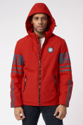 Купить Куртка мужская с капюшоном красного цвета 88602Kr, фото 10