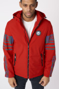 Купить Куртка мужская с капюшоном красного цвета 88602Kr, фото 12