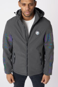 Купить Куртка мужская с капюшоном темно-серого цвета 88602TC, фото 16