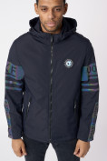 Купить Куртка мужская с капюшоном темно-синего цвета 88602TS, фото 11
