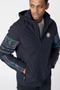 Купить Куртка мужская с капюшоном темно-синего цвета 88602TS, фото 8