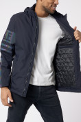 Купить Куртка мужская с капюшоном темно-синего цвета 88602TS, фото 13