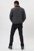 Купить Бомбер мужской на резинке темно-серого цвета 88606TC, фото 4