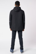 Купить Куртка мужская удлиненная с капюшоном черного цвета 88611Ch, фото 7