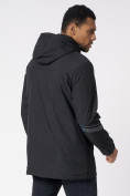 Купить Куртка мужская удлиненная с капюшоном черного цвета 88611Ch, фото 14