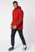 Купить Куртка мужская удлиненная с капюшоном красного цвета 88611Kr, фото 10