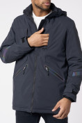 Купить Куртка мужская удлиненная с капюшоном темно-серого цвета 88611TC, фото 12