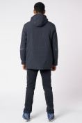 Купить Куртка мужская удлиненная с капюшоном темно-серого цвета 88611TC, фото 7