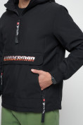 Купить Куртка-анорак спортивная мужская черного цвета 88620Ch, фото 10