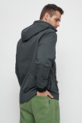 Купить Куртка-анорак спортивная мужская темно-серого цвета 88620TC, фото 9