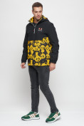 Купить Куртка-анорак спортивная мужская желтого цвета 88629J, фото 2