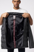 Купить Куртки мужские стеганная с капюшоном черного цвета 88633Ch, фото 12