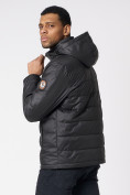 Купить Куртки мужские стеганная с капюшоном черного цвета 88633Ch, фото 7