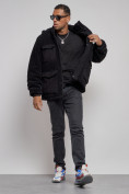 Купить Плюшевая куртка мужская с капюшоном молодежная черного цвета 88636Ch, фото 11