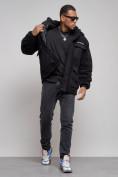 Купить Плюшевая куртка мужская с капюшоном молодежная черного цвета 88636Ch, фото 12