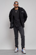 Купить Плюшевая куртка мужская с капюшоном молодежная черного цвета 88636Ch, фото 13