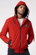 Купить Куртка мужская на резинке с капюшоном красного цвета 88652Kr, фото 12