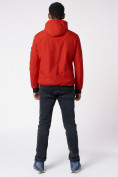 Купить Куртка мужская на резинке с капюшоном красного цвета 88652Kr, фото 6