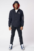 Купить Куртка мужская на резинке с капюшоном темно-синего цвета 88652TS, фото 13