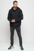 Купить Куртка спортивная мужская на резинке большого размера черного цвета 88657Ch, фото 3
