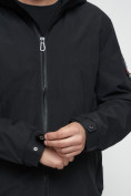 Купить Куртка спортивная мужская на резинке большого размера черного цвета 88657Ch, фото 10