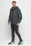Купить Куртка спортивная мужская на резинке большого размера серого цвета 88657Sr, фото 2