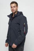 Купить Куртка спортивная мужская на резинке большого размера темно-серого цвета 88657TC, фото 10