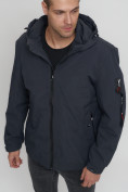 Купить Куртка спортивная мужская на резинке большого размера темно-серого цвета 88657TC, фото 11