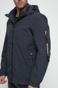 Купить Куртка спортивная мужская на резинке большого размера темно-серого цвета 88657TC, фото 13