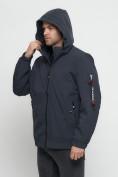 Купить Куртка спортивная мужская на резинке большого размера темно-серого цвета 88657TC, фото 15