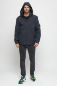 Купить Куртка спортивная мужская на резинке большого размера темно-серого цвета 88657TC, фото 4