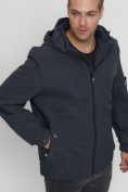 Купить Куртка спортивная мужская на резинке большого размера темно-серого цвета 88657TC, фото 6