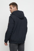 Купить Куртка спортивная мужская на резинке большого размера темно-синего цвета 88657TS, фото 13