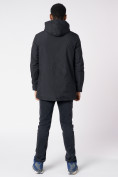 Купить Куртка мужская удлиненная с капюшоном черного цвета 88661Ch, фото 4