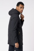 Купить Куртка мужская удлиненная с капюшоном черного цвета 88661Ch, фото 8