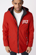 Купить Куртка мужская удлиненная с капюшоном красного цвета 88661Kr, фото 12