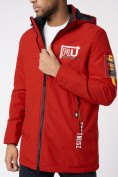 Купить Куртка мужская удлиненная с капюшоном красного цвета 88661Kr, фото 13