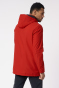 Купить Куртка мужская удлиненная с капюшоном красного цвета 88661Kr, фото 14
