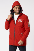 Купить Куртка мужская удлиненная с капюшоном красного цвета 88661Kr, фото 8