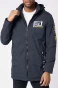 Купить Куртка мужская удлиненная с капюшоном темно-серого цвета 88661TC, фото 12
