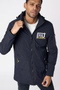 Купить Куртка мужская удлиненная с капюшоном темно-синего цвета 88661TS, фото 8