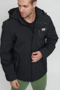 Купить Куртка спортивная мужская большого размера черного цвета 88676Ch, фото 7
