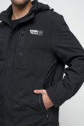 Купить Куртка спортивная мужская большого размера черного цвета 88676Ch, фото 8